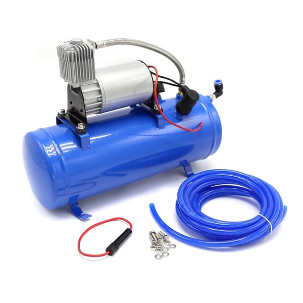 Luftkompressor 6L, 150 Psi Tryk, 12V Holdbart Design,Blå
