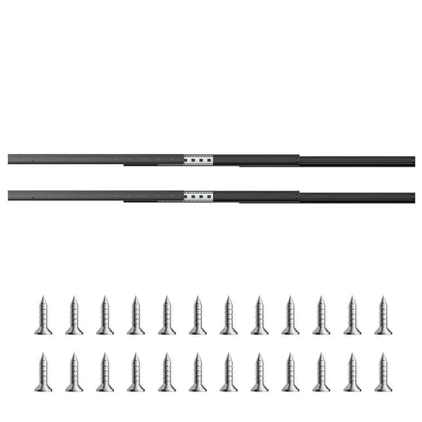 Skuffeskinner, Heavy Duty, Fuldt Udtog,sort