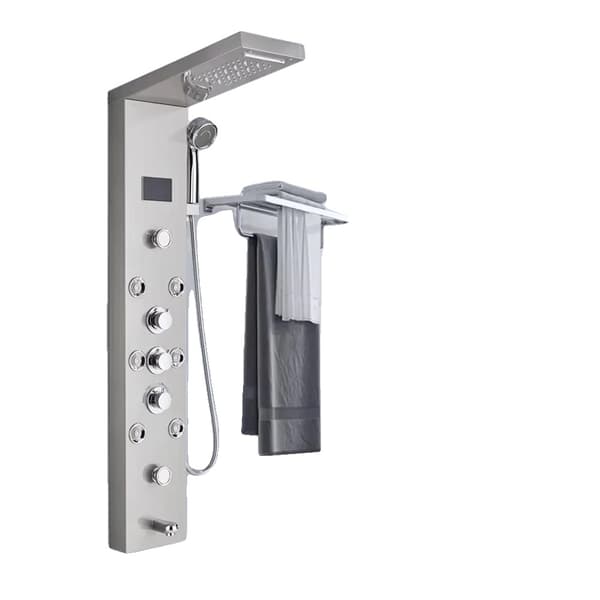 Brusepanel, Triple Håndtagssystem, Integreret LED-belysning,FT 8009 nikkel
