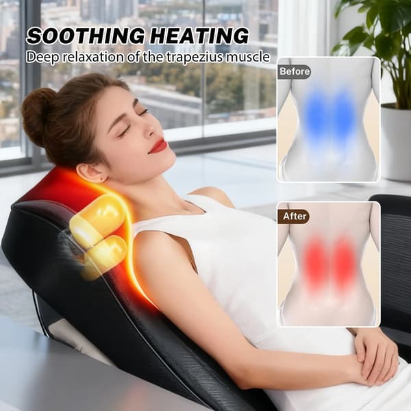 Massagekudde, Djupvävnadsknådning, Värmefunktion,20V