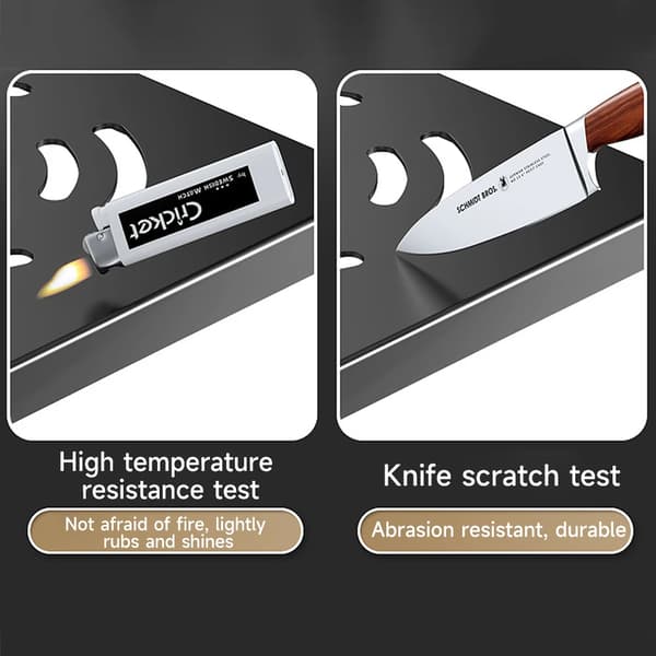 Køkkenrække, Justerbart Design, Robust Metal Konstruktion,sort
