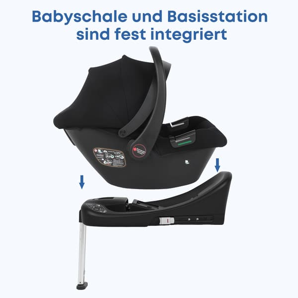 Babystol, ISOFIX-koppling, lutad sitsstil,BabySchale Bas