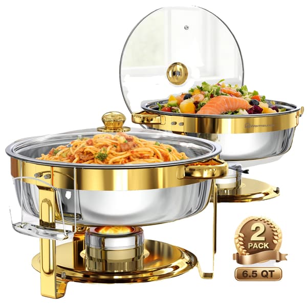 Chafing Dish, Elegant Design, Generøs Kapacitet,2Pak