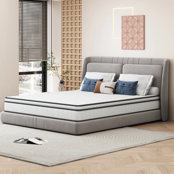Madrass, Hybriddesign, Ergonomiskt Stöd, Vit-90*200*25cm