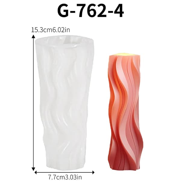 Ljusform, Vågformad Design, Silikonmaterial,ZY-G-762-4