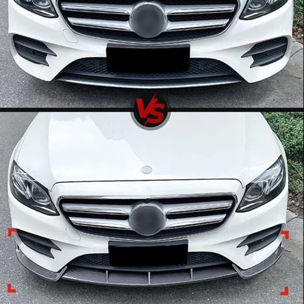 Front Bumper Spoiler Lip, ABS Plast, Direkte Erstatning,Sort