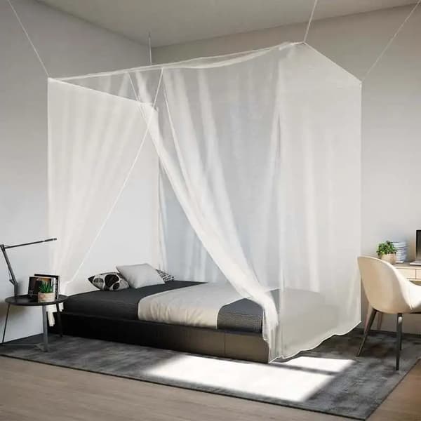 Myggenet, Holdbart Polyester, 220 x 120 x 150 cm, Rektangulær Form, Nem Installation, En-dørs