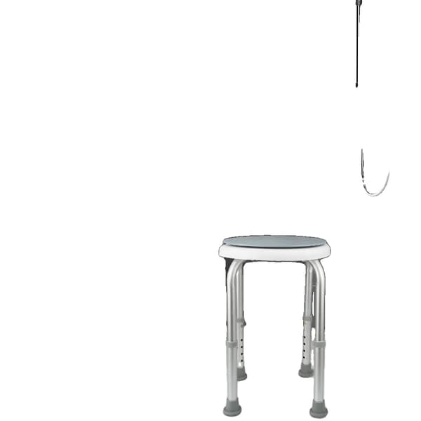 Bruserstol, Højdejusterbar, Skridsikker Design,Blå Hvid