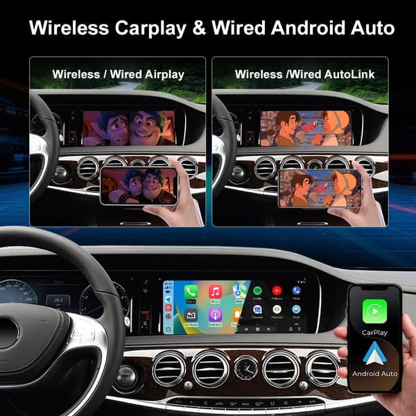 CarPlay og Android Auto, Trådløs Forbindelse, Nem Installation,Nttg5.0 5.1, Til S Klasse