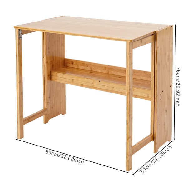 Foldbart Skrivebord, Pladsbesparende Design, Moderne Æstetik,Træfarve
