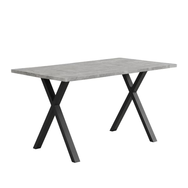 Matbord, rektangulär design, modern stil, 140*80*76cm,Grå och svart