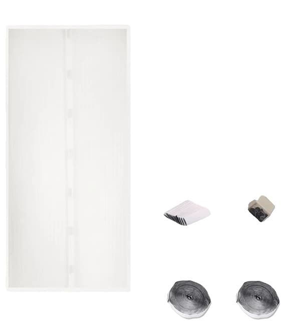 Magnetisk Myggnät Dörr, Lätt Åtkomst, Insektskydd,Vit typ 2, 120 x 250cm