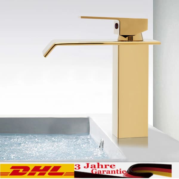 Kran, Vattenfall Design, Däckmonterad Installation,guld