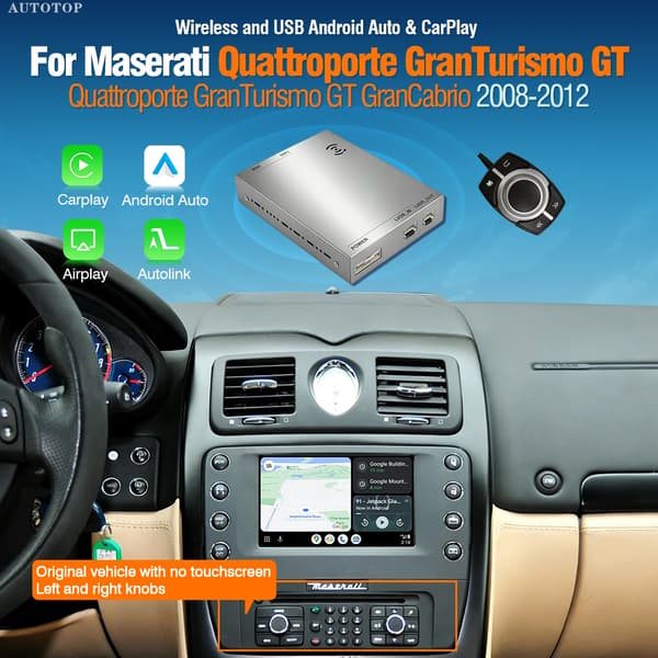 CarPlay-adapter, understøtter Android Auto, multimedieintegration,Maserati 2008-2012