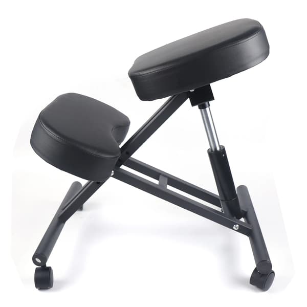 Knæstol, Ergonomisk Design, Justerbar Højde,sort