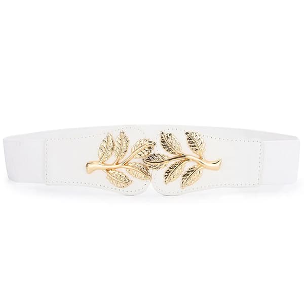 Bælte, Fashionabelt Design, Elastisk Talje Lukning,HVID