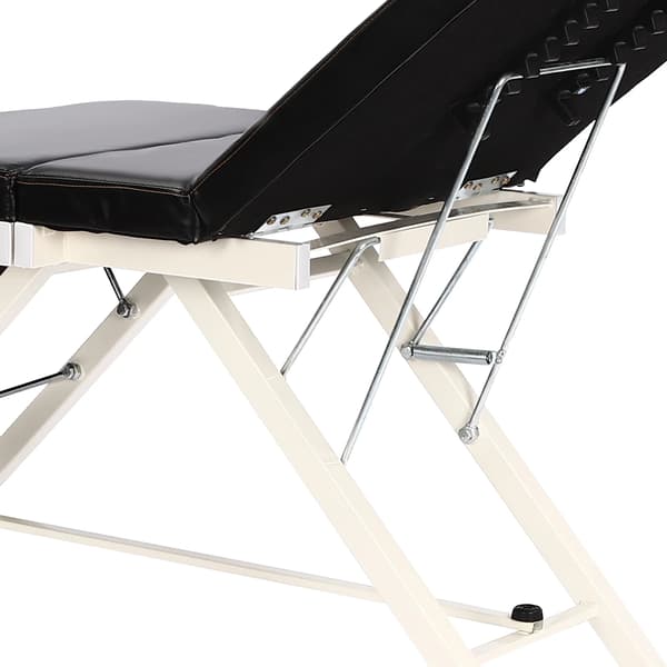 Massagebänk, Justerbart Stålram, Fällbar Design,svart