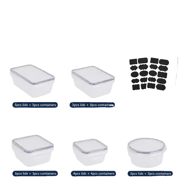 Matbevarande låda, Mikrovågssäker, Miljövänligt material,16PCS