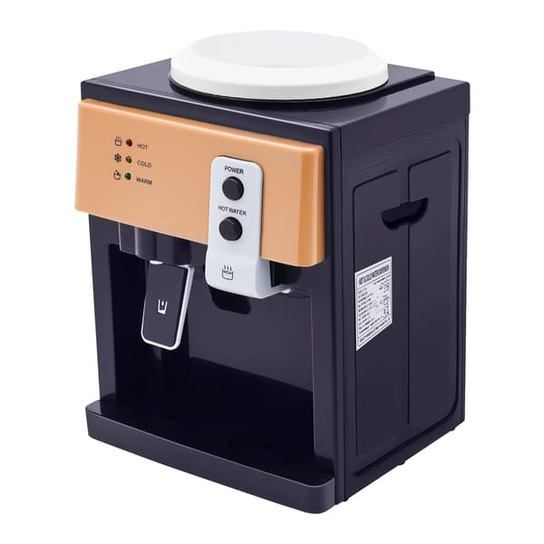 Vanddispenser, varme- og koldfunktioner, kompakt skrivebordsdesign,Sort