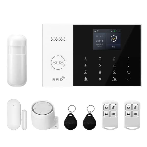 Säkerhetslarmssystem, Trådlöst, Smart Hem Kompatibelt,EU Plug-e, 4G WiFi Kit A