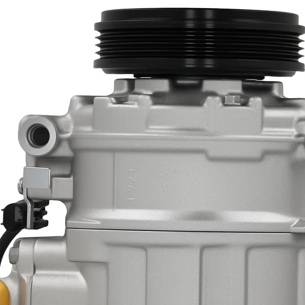 A/C Kompressor, Aluminium, Længde 28 cm, Kompatibel med BMW E60 E61 520-535 7 Serie E65 E66, ISO9000 Certificeret