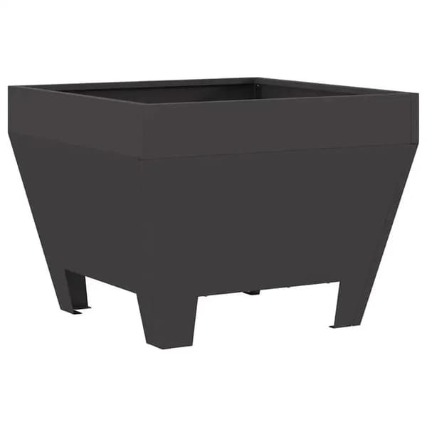 Utomhus Eldbassäng, Robust Stål, Bärbar Design,svart
