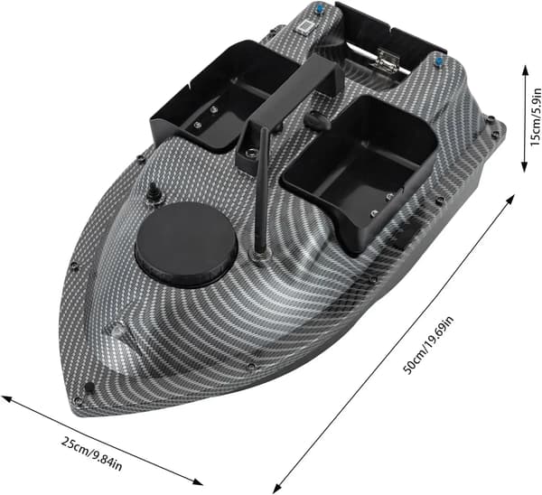 Fjärrstyrd båt, GPS-navigering, dubbla motorer,svart