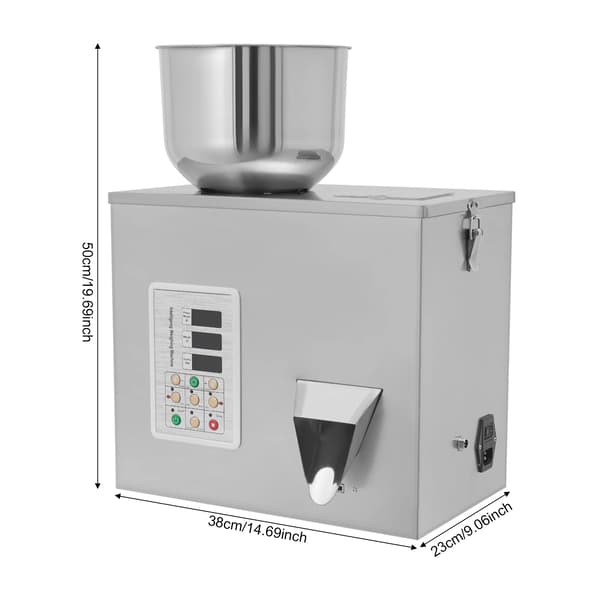 Fyllmaskin, 1-50g Utdelningsområde, LCD-display,Silver