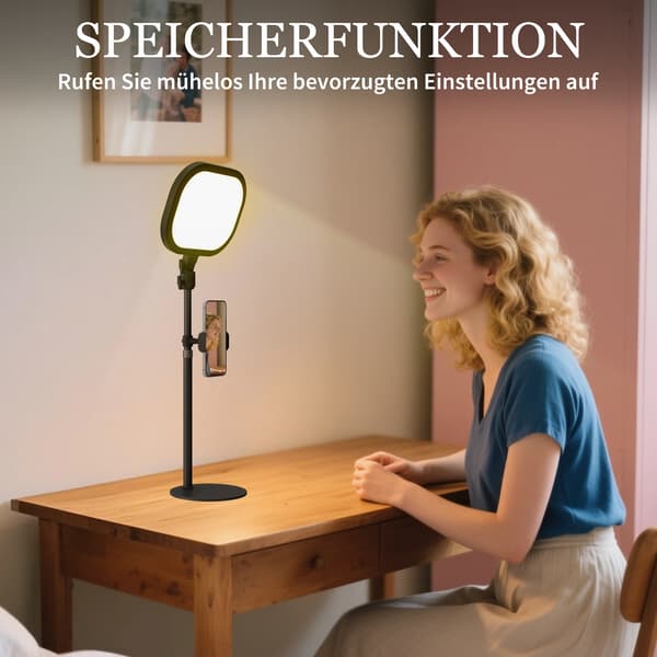 Skrivebordslampe, Justerbar Højde, Flere Lysfarver,hær grøn