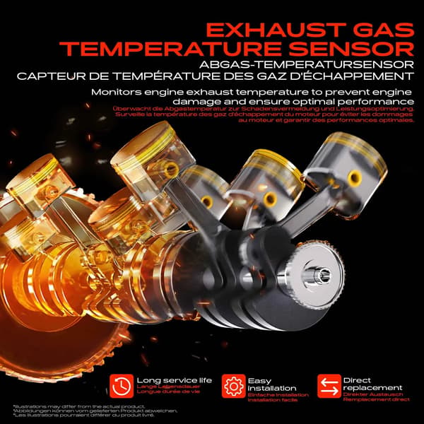 Temperatursensor, Kabellængde 445 mm, PTC-sensor, Egnet til MERCEDES-BENZ, Egnet til SMART, 2-kontaktstik
