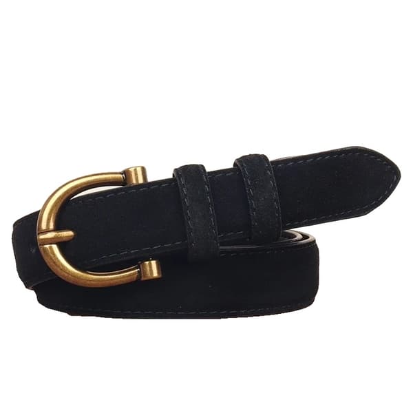 Bælte, Ægte Læder, Retro Stil,100cm-c, sort
