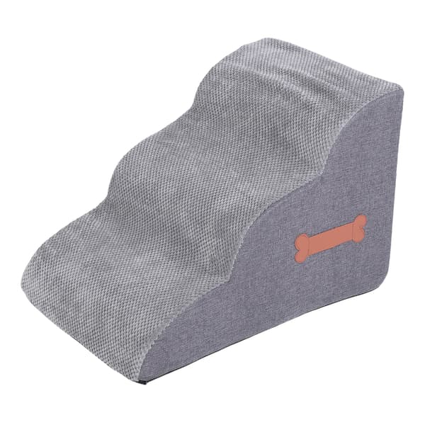 Husdjurstrappa, 3 steg, halkfri design,GRÅ