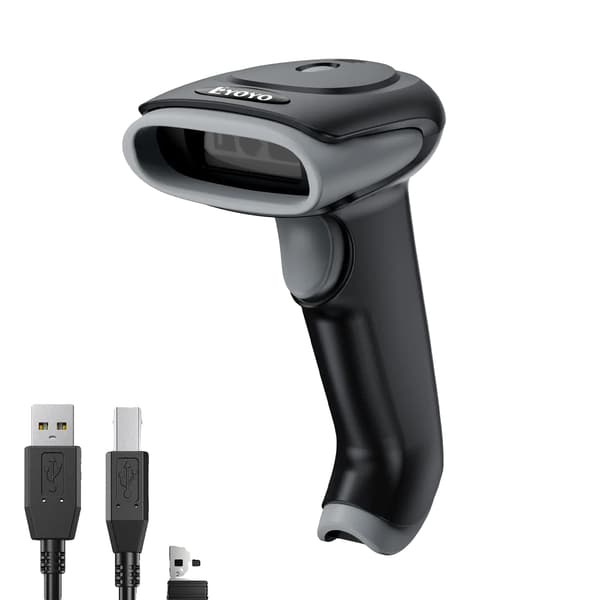 Stregkodescanner, Bluetooth og USB-forbindelse, Hurtig scanningshastighed,HVID