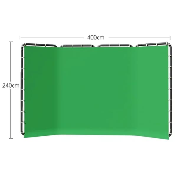 Baggrundsstandramme, Justerbart Design, Robust Konstruktion,240x400cm Grøn