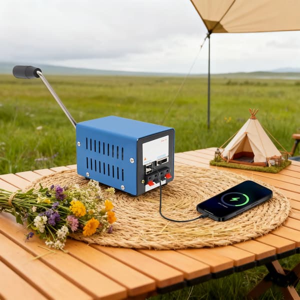 Bärbar Generator, Manuell Drift, Kompakt Design,Blå