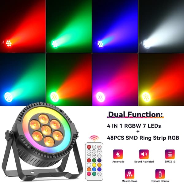 Scene Belysning, DMX Kontrol, Strobe Effekt,EU Stik, 4Pcs