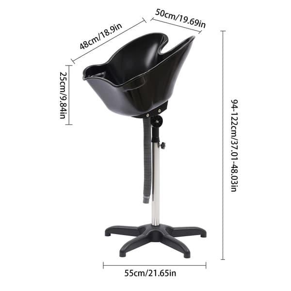 Hårtvättsbasin, Höjdjusterbar, Ergonomisk Design,Marinblå