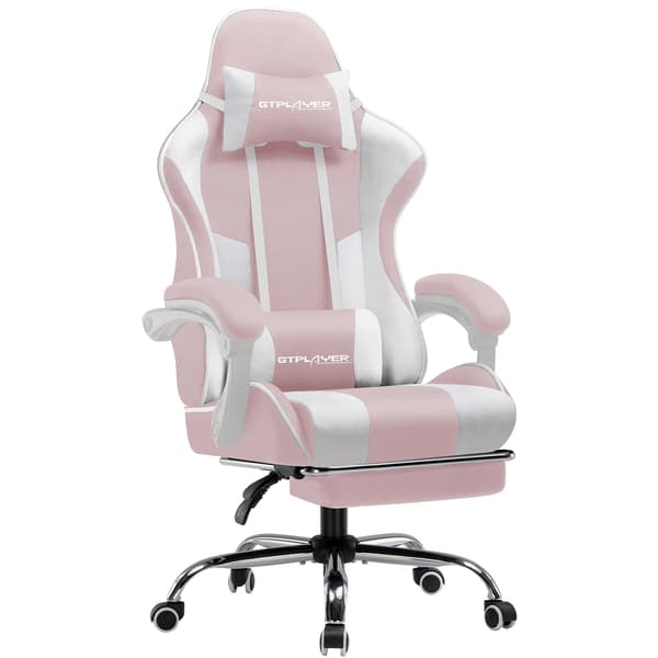 Spelstol, Ergonomisk Design, Justerbar Höjd,Rosa