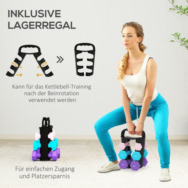Dumbbells, Hexagonal Design, Kompakt Opbevaringsstativ,Dumbbell