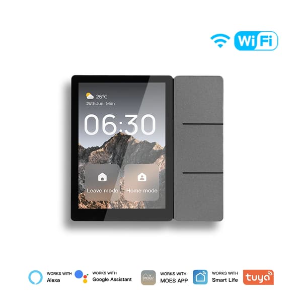 Smart kontrolpanel, berøringskontrolinterface, Bluetooth-forbindelse,3,5 Tommer Skærm(EU), 2 STK