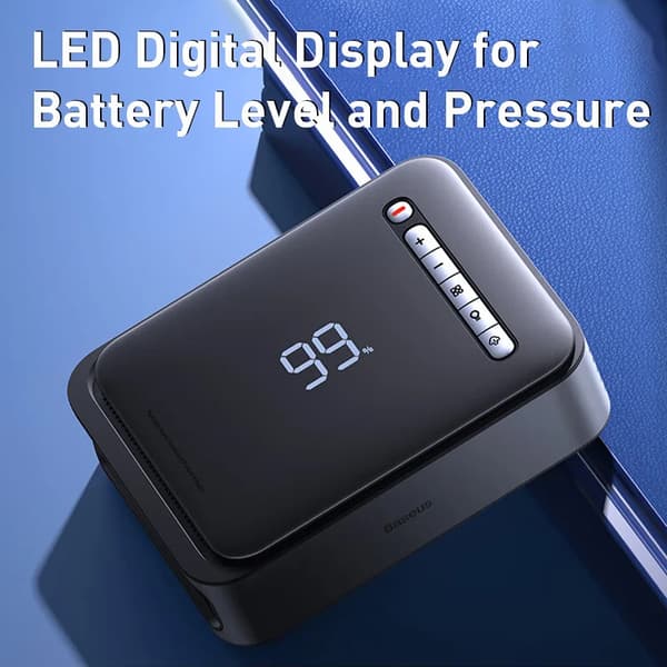 Bilstartbatteri, Power Bank, Däckpump, 2 i 1