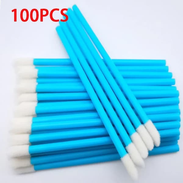Makeupborste, 100 stycken, svampmaterial,A0026-100PCS blå