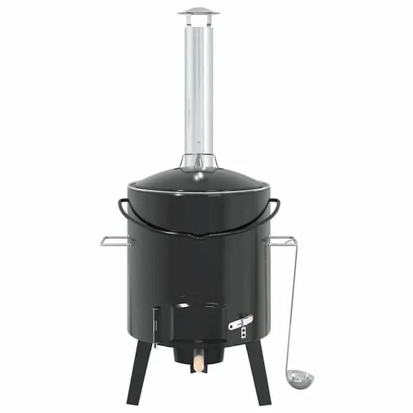 Utomhusgrill/ Roster, Robust Stål, Bärbar Design,svart