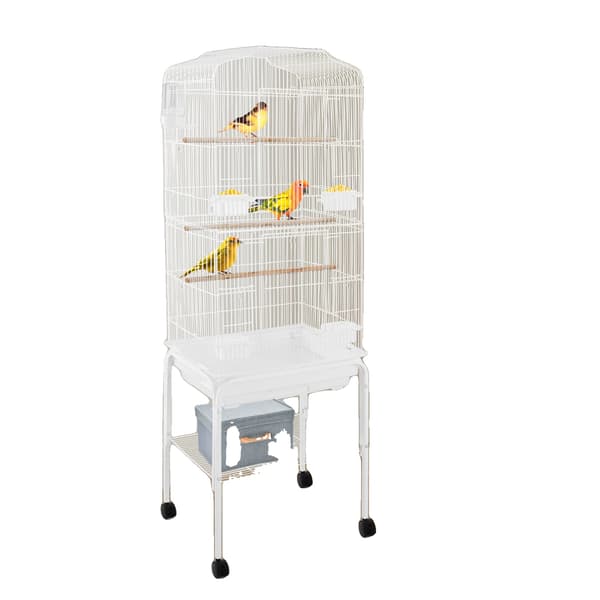 Fågelbur, Rymlig Design, Hållbar Konstruktion,VIT