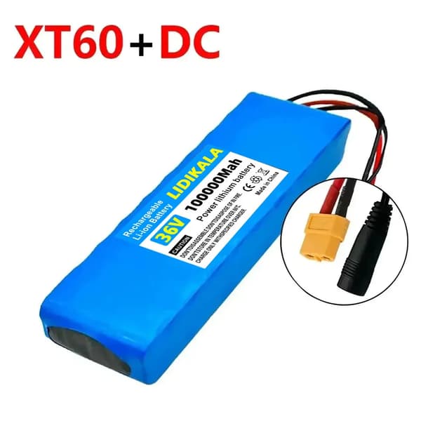 Litiumjonbatteri, 36V, 100Ah kapacitet,36V-a, XT60- DC