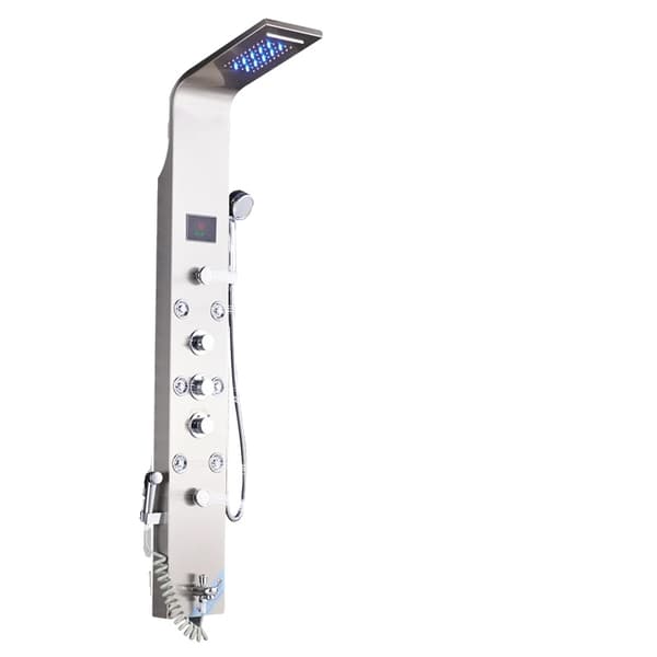 Bruserpanel, LED temperaturdisplay, multifunktionelt design,Børstet 8009