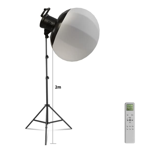 Videolampa, COB-teknik, USB-driven,Boll Softbox Stativ