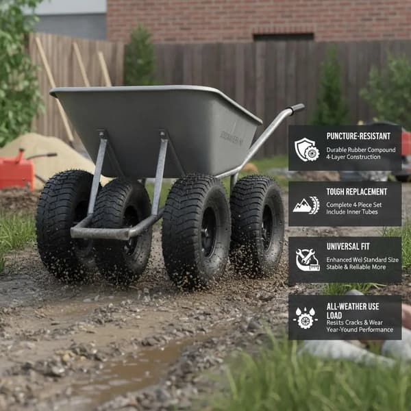 Däck och Slang, 4St, Hållbar Konstruktion,armégrön