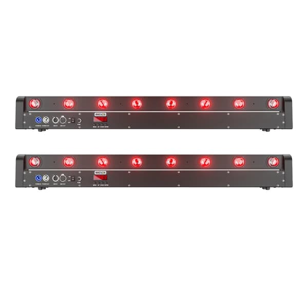 Scenbelysning, LED-stråle, Mångsidig DMX-kontroll,2st 8x12W