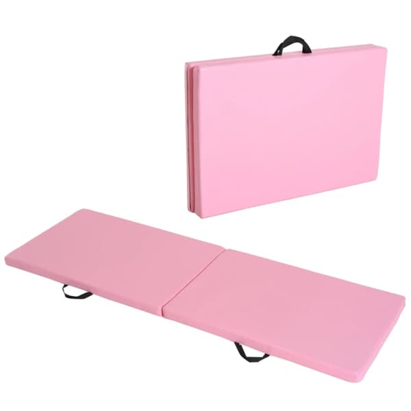 Træningsmåtte, Foldbart Design, Skridsikker Overflade,Pink